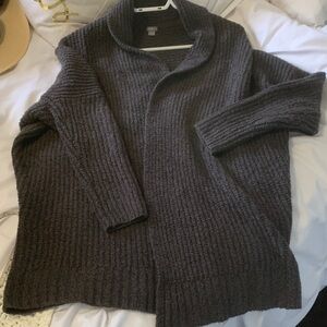 Aerie Charcoal Knit Cozy Cardigan